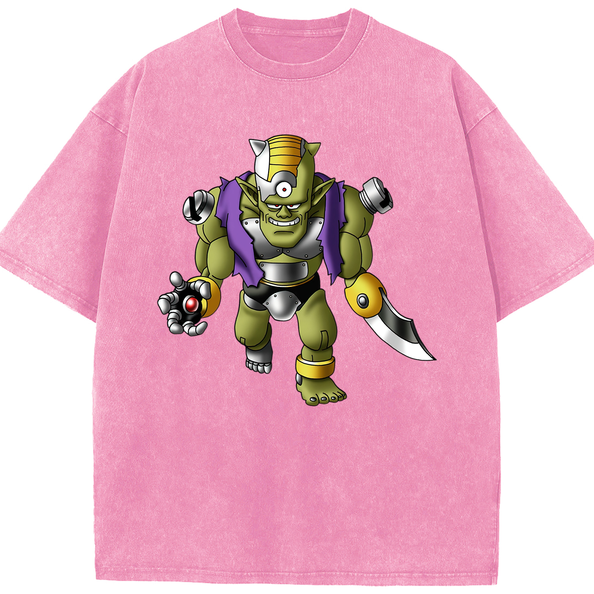（画像用） ドラゴンクエスト Doragon Kuesuto Dragon Quest 綿100% ヴィンテージ風 半袖Tシャツ（フロントプリント）